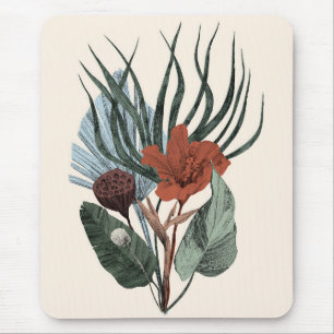 Tapis De Souris Mousepad Elégant Art Botanique Vintage Imprimer