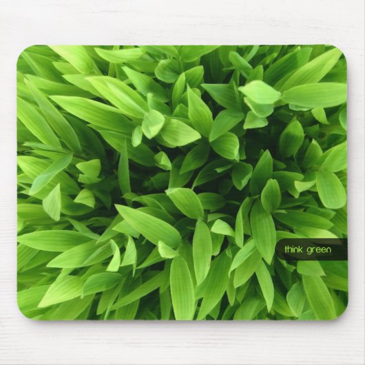 Tapis De Souris Mousepad en bambou vert (Devant)