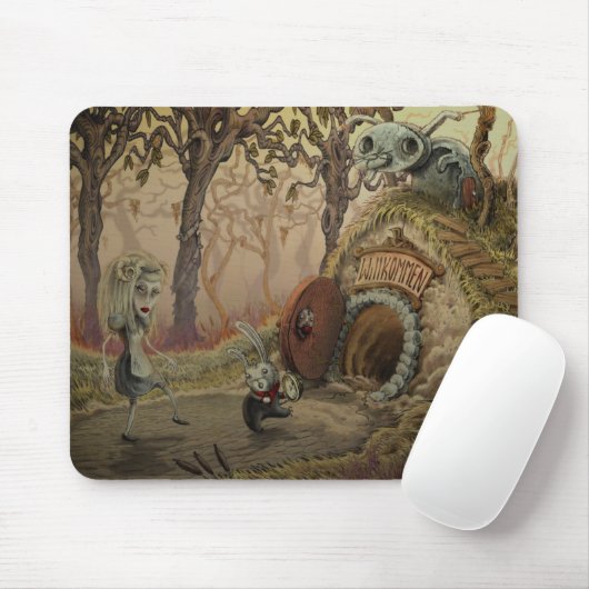 Tapis De Souris Mousepad "en bas de terrier de lapin" (Avec souris)