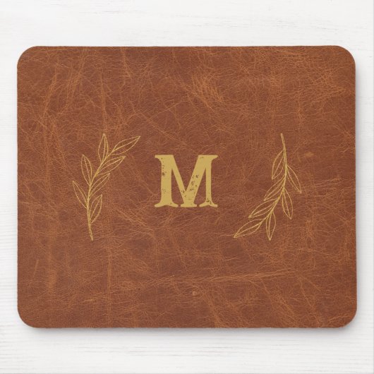 Tapis De Souris Mousepad en cuir personnalisé, Nom personnalisé in (Devant)