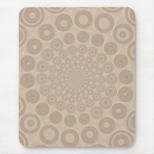 Tapis De Souris Mousepad en spirale beige doux (Devant)
