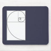 Tapis De Souris Mousepad en spirale de Fibonacci (Devant)