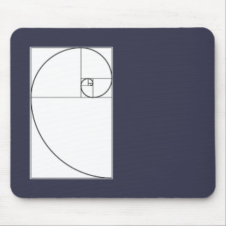 Tapis De Souris Mousepad en spirale de Fibonacci