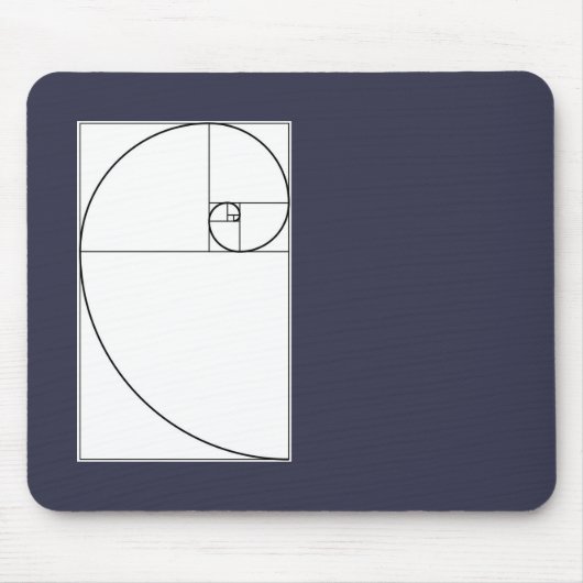Tapis De Souris Mousepad en spirale de Fibonacci (Devant)