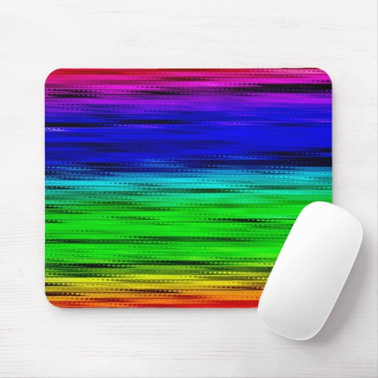 Tapis De Souris Mousepad en verre arc-en-ciel (Avec souris)
