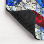 Tapis De Souris Mousepad en verre teinté du drapeau américain (Coin)