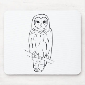 Tapis De Souris Mousepad étant perché de hibou