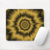 Tapis De Souris Mousepad, explosion d'or jaune (Avec souris)