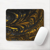 Tapis De Souris Mousepad - F1488 "Black Gold Flow" 1 (Avec souris)