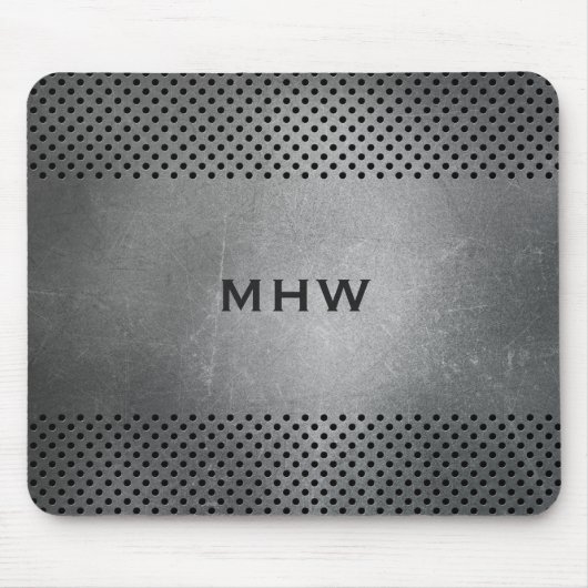 Tapis De Souris Mousepad fait sur commande de monogramme en métal (Devant)