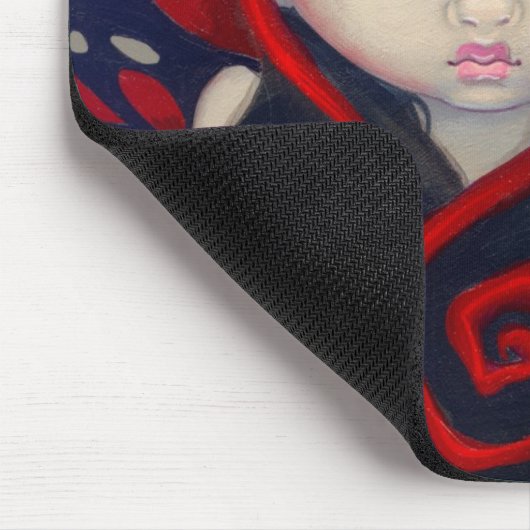 Tapis De Souris " Mousepad féerique rouge "grincheux (Coin)