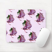 Tapis De Souris Mousepad fées de champignons roses (Avec souris)