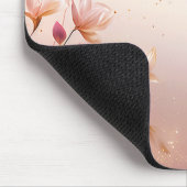 Tapis De Souris Mousepad Feuille rose or (Coin)