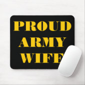 Tapis De Souris Mousepad Fière épouse de l'armée (Avec souris)