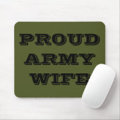 Tapis De Souris Mousepad Fière épouse de l'armée (Avec souris)