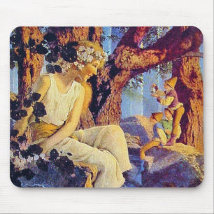 Tapis De Souris Mousepad : Fille avec elfes - par Maxfield Parrish