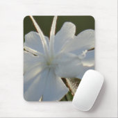 Tapis De Souris Mousepad fleur blanche brillante (Avec souris)