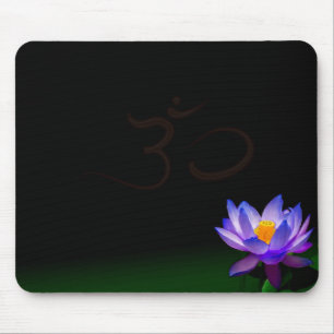 Tapis De Souris Mousepad fleuri de Lotus bleu