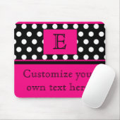 Tapis De Souris Mousepad Flirty de monogramme de point de rose et (Avec souris)