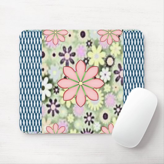 Tapis De Souris Mousepad Floral (Avec souris)