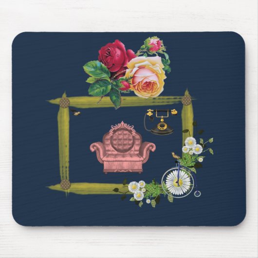 Tapis De Souris Mousepad Floral (Devant)