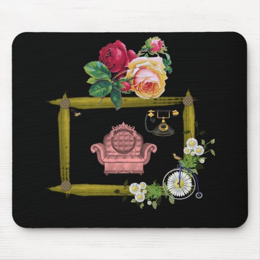 Tapis De Souris Mousepad Floral (Devant)