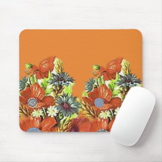 Tapis De Souris Mousepad Floral (Avec souris)