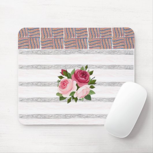 Tapis De Souris Mousepad Floral (Avec souris)