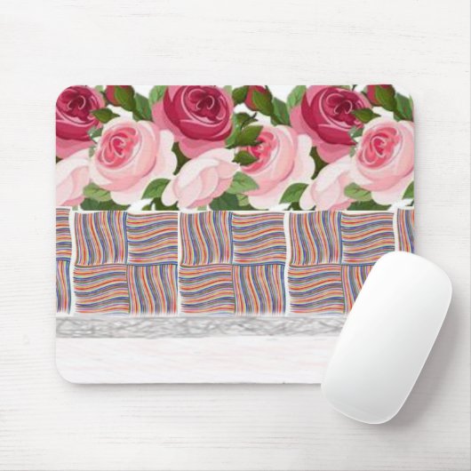 Tapis De Souris Mousepad Floral (Avec souris)