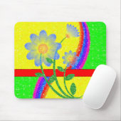 Tapis De Souris Mousepad Floral (Avec souris)