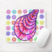 Tapis De Souris Mousepad Floral (Avec souris)