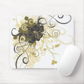Tapis De Souris Mousepad floral (Avec souris)