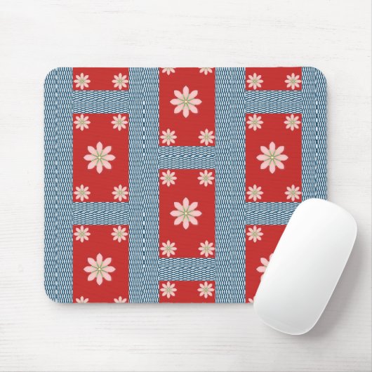 Tapis De Souris Mousepad Floral (Avec souris)