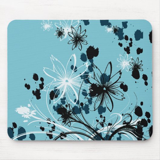 Tapis De Souris Mousepad floral abstrait (Devant)