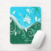 Tapis De Souris Mousepad floral abstrait (Avec souris)