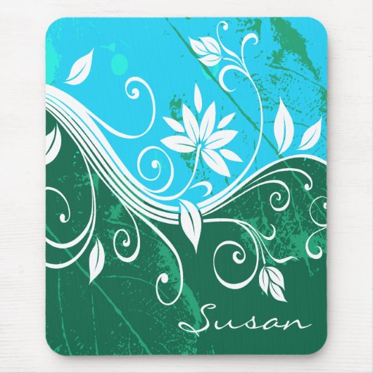 Tapis De Souris Mousepad floral abstrait (Devant)