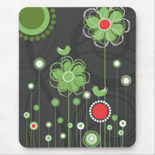 Tapis De Souris Mousepad floral abstrait