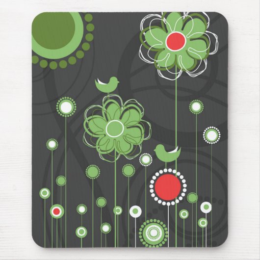 Tapis De Souris Mousepad floral abstrait (Devant)