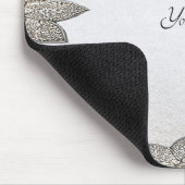 Tapis De Souris Mousepad floral argent (Coin)