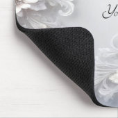 Tapis De Souris Mousepad Floral Blanc (Coin)