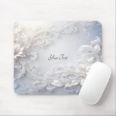 Tapis De Souris Mousepad Floral Blanc (Avec souris)