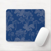Tapis De Souris Mousepad floral bleu (Avec souris)