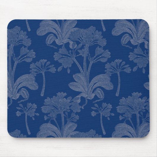 Tapis De Souris Mousepad floral bleu (Devant)