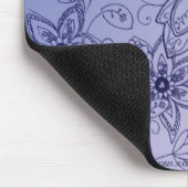 Tapis De Souris Mousepad floral bleu (Coin)