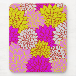 Tapis De Souris Mousepad floral coloré lumineux