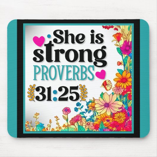 Tapis De Souris Mousepad Floral Inspirationnel (Devant)