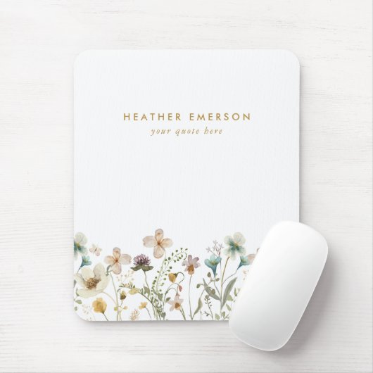 Tapis De Souris Mousepad floral moderne (Avec souris)