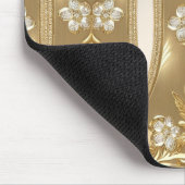 Tapis De Souris Mousepad Floral Orné Or (Coin)