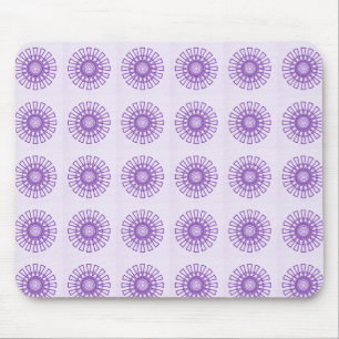 Tapis De Souris Mousepad Floral Rétro, Violet