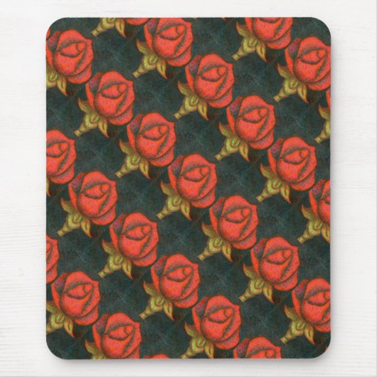 Tapis De Souris Mousepad floral "Rosebud" (Devant)